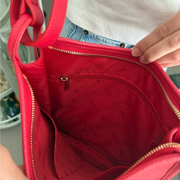Longchamp Vibrant Red Shoulder Bag - Picture 4 of 5